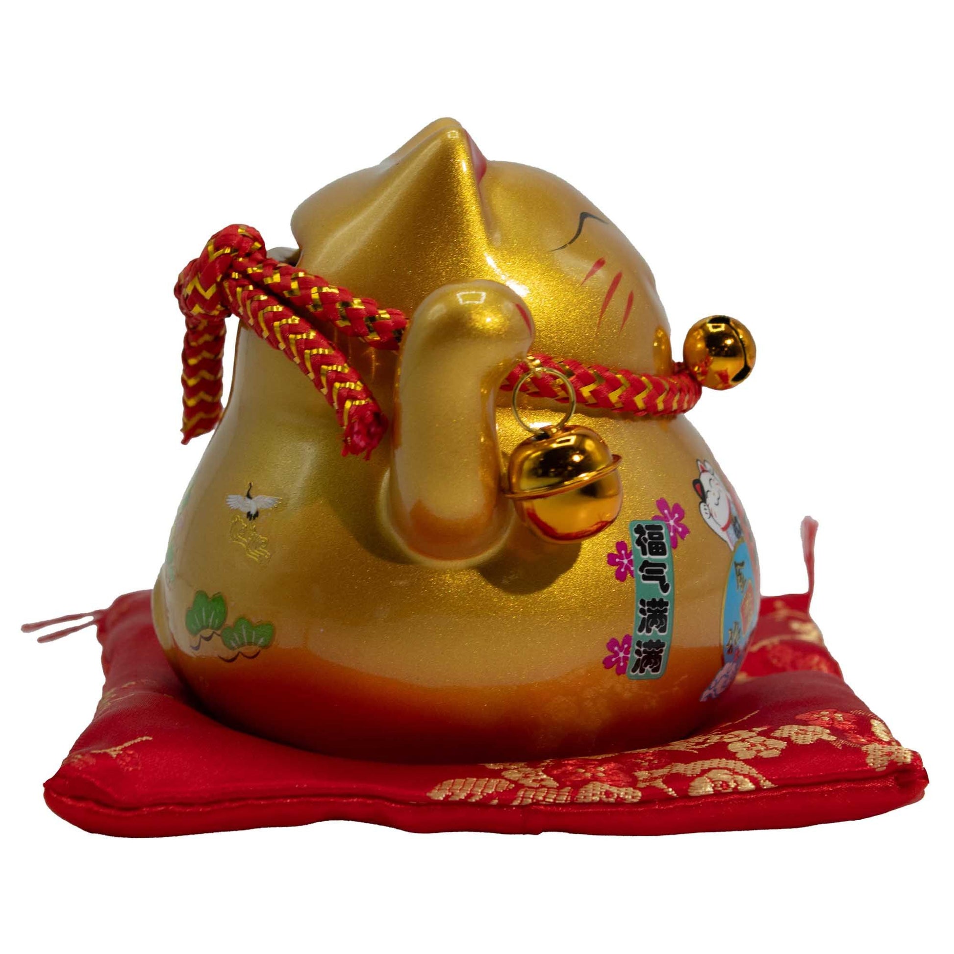 Ceramic Money Cat Bank - Gold on Cushion - Image ceramic-money-cat-bank--gold-on-cushion-mcat-13