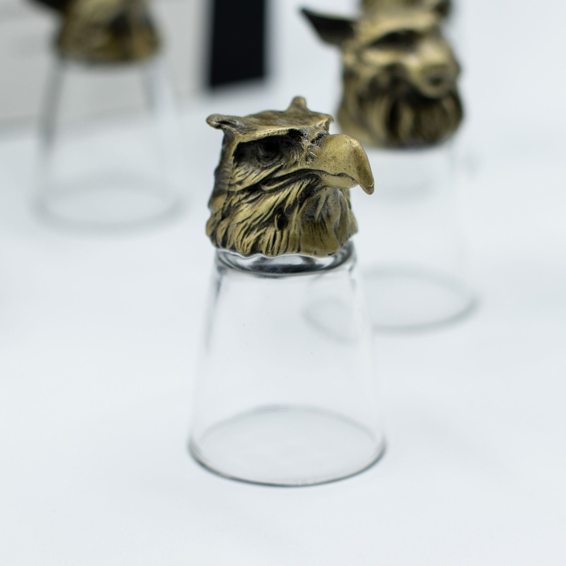 Gift Set of 12 Bottom Up Shot Glasses (25ml) - Forest & Mystical Creatures - Antique Bronze - Image gift-set-of-12-bottom-up-shot-glasses-25ml--forest--mystical-creatures--antique-bronze-bbug-01