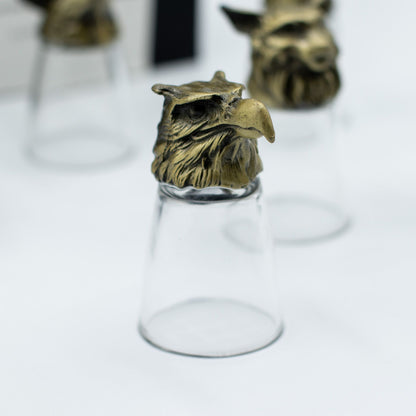 Gift Set of 12 Bottom Up Shot Glasses (25ml) - Forest & Mystical Creatures - Antique Bronze - Image gift-set-of-12-bottom-up-shot-glasses-25ml--forest--mystical-creatures--antique-bronze-bbug-01