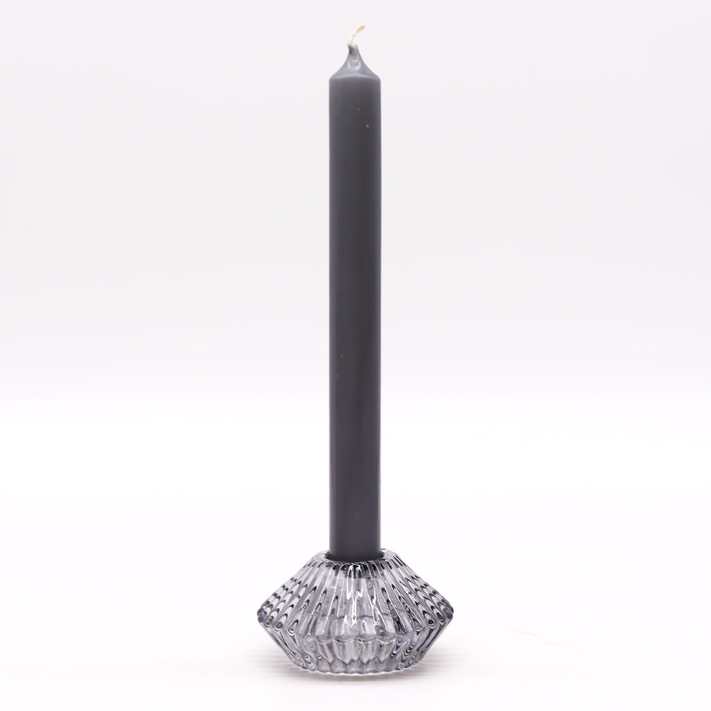 Flower Flip Dinner Candle / Tealight Holder - Midnight Grey - Image flower-flip-dinner-candle--tealight-holder--midnight-grey-gchd-13