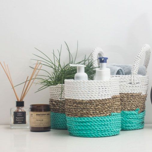 Seagrass Basket Set - Natural White - Image seagrass-basket-set--natural-white-sbs-01