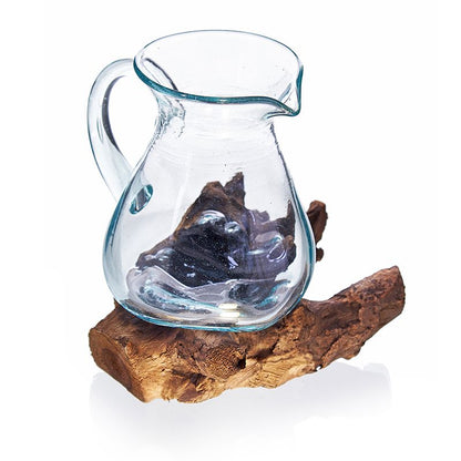 Molten Glass on Wood- Water Jug - Image molten-glass-on-wood-water-jug-mgw-08