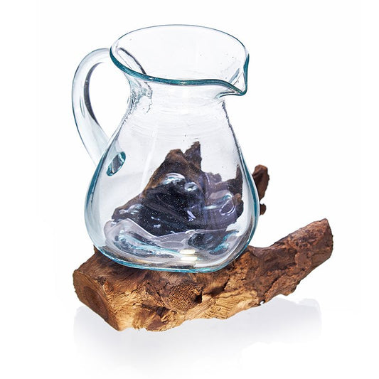Molten Glass on Wood- Water Jug - Image molten-glass-on-wood-water-jug-mgw-08