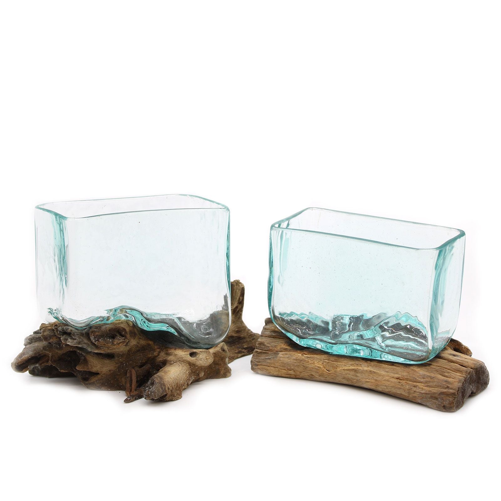 Molten Glass Tank on Wood with Stand - Medium Bowl - Image molten-glass-tank-on-wood-with-stand--medium-bowl-mgw-21