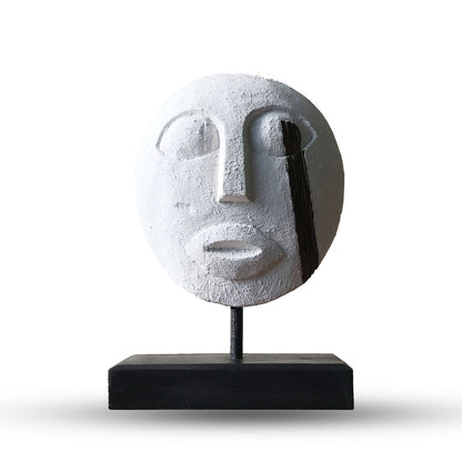 Timor Tribal Decorative Mask - White 27x20cm - Image timor-tribal-decorative-mask--white-27x20cm-vintep-11