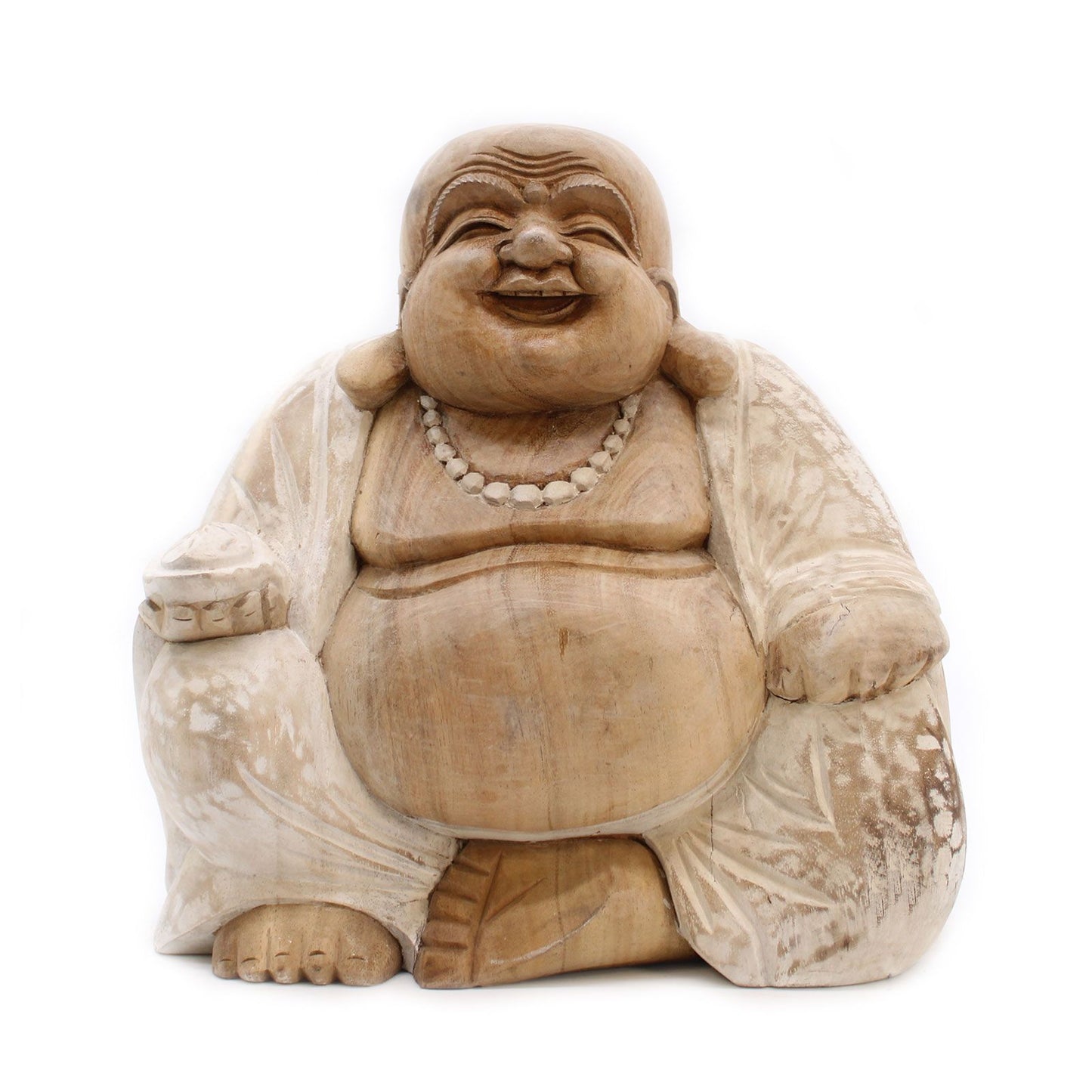 Happy Buddha - Whitewash 30cm - Image happy-buddha--whitewash-30cm-hcbs-13