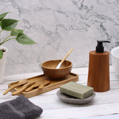 Natural Teakwood Soap Dispenser - Taper - Image natural-teakwood-soap-dispenser--taper-nsd-04