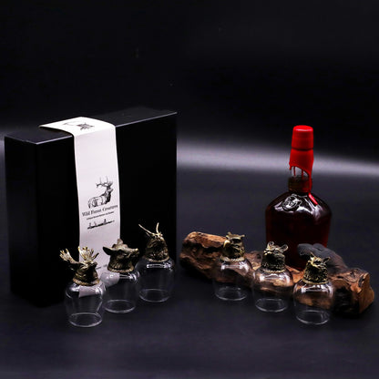 Gift Set of 6 Glasses (100ml) - Wild Forest Creatures - Antique Bronze - Image gift-set-of-6-glasses-100ml--wild-forest-creatures--antique-bronze-bbug-05