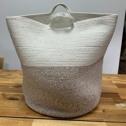 Cotton Rope Laundry / Storage Big Basket 45x40cm - Beige - Image cotton-rope-laundry--storage-big-basket-45x40cm--beige-crbask-02