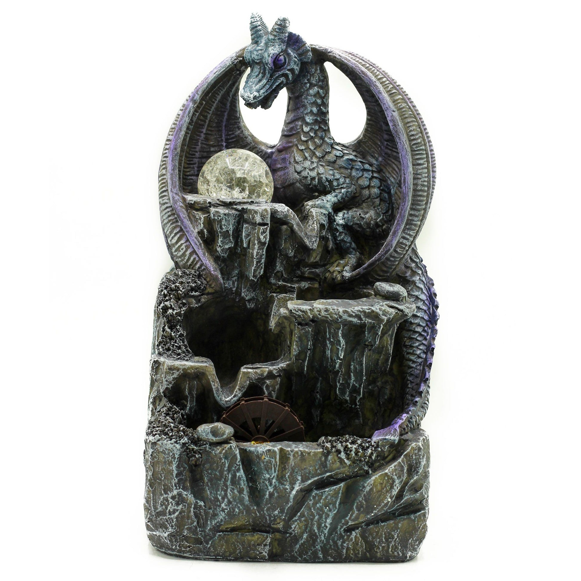 Tabletop Water Feature - 35cm - Purple Dragon, Crystal Ball & Water Wheel - Image tabletop-water-feature--35cm--purple-dragon-crystal-ball--water-wheel-waterf-14