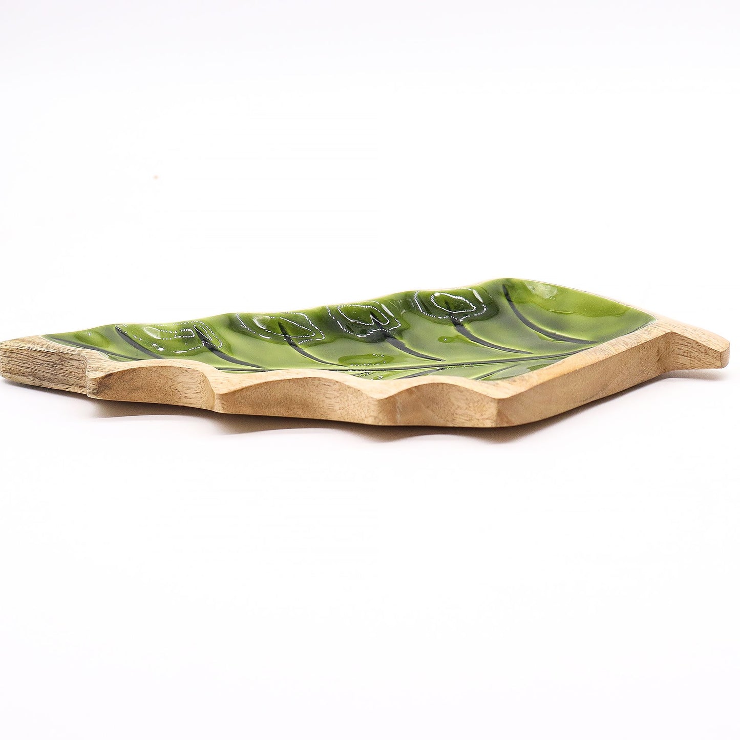 Lost in the Forrest -  Enamel Leaf Wooden Bowl - 33x17cm - Image lost-in-the-forrest---enamel-leaf-wooden-bowl--33x17cm-lif-08