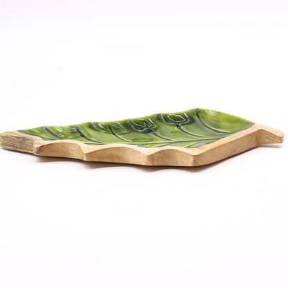 Lost in the Forrest -  Enamel Leaf Wooden Bowl - 33x17cm - Image lost-in-the-forrest---enamel-leaf-wooden-bowl--33x17cm-lif-08