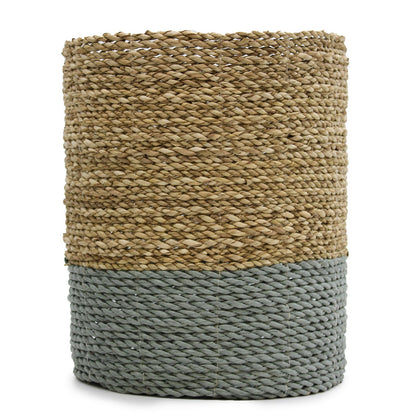 Seagrass & Abu-Abu Raffia Set - 2 Vase & 2 Bins - Image seagrass--abuabu-raffia-set--2-vase--2-bins-nva-03