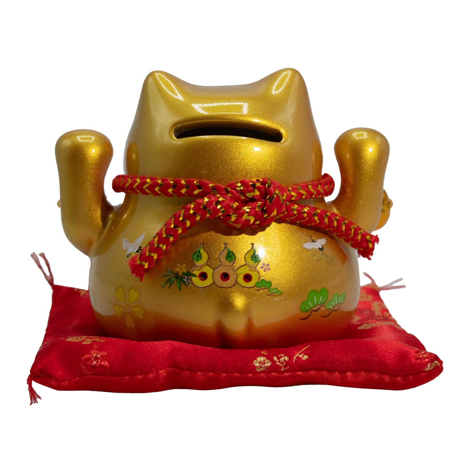 Ceramic Money Cat Bank - Gold on Cushion - Image ceramic-money-cat-bank--gold-on-cushion-mcat-13