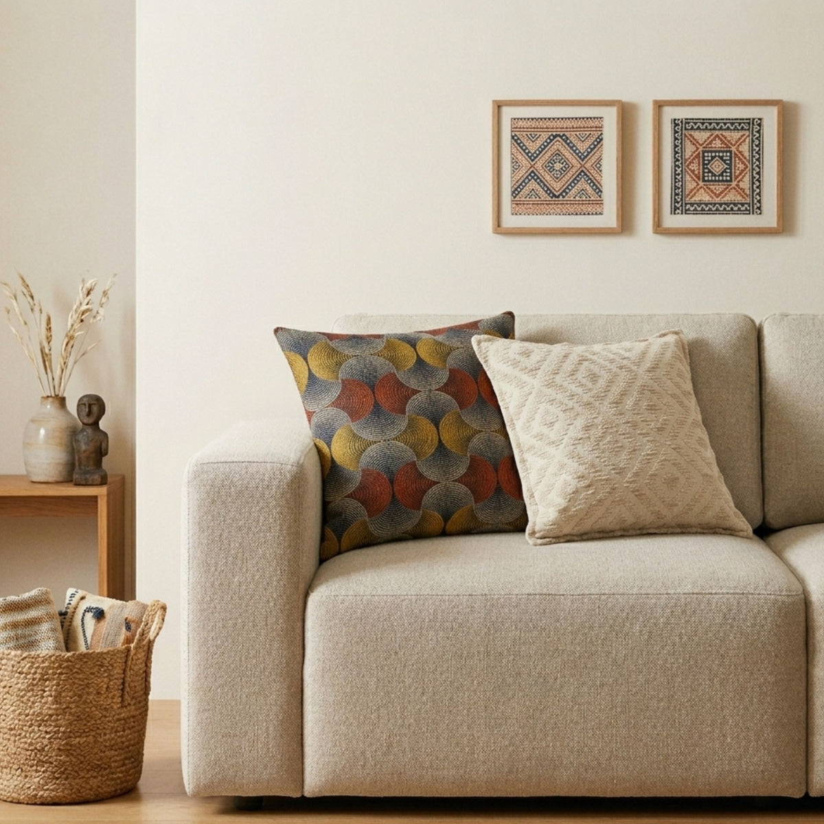 Urban Swirl Cotton Cushion Cover – 45 x 45cm