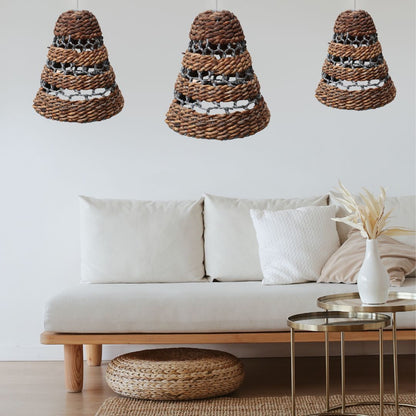Natural Banana Leaf & Abu-Abu Raffia Lamp Shades - Set of 3 - Image natural-banana-leaf--abuabu-raffia-lamp-shades--set-of-3-nlas-03