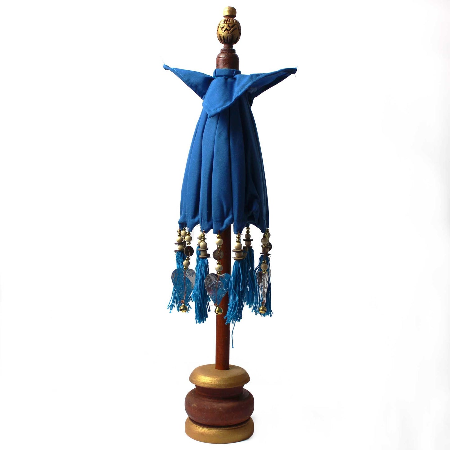 Bali Home Decor Parasol - Cotton - Turquoise- 40cm - Image bali-home-decor-parasol--cotton--turquoise-40cm-bpar-09