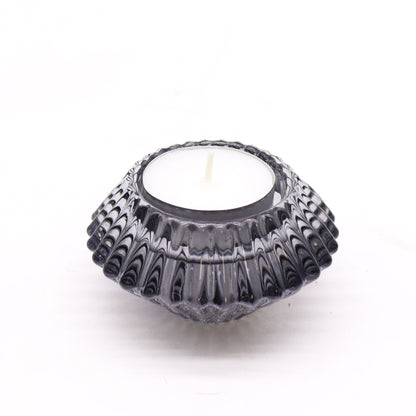 Flower Flip Dinner Candle / Tealight Holder - Midnight Grey - Image flower-flip-dinner-candle--tealight-holder--midnight-grey-gchd-13
