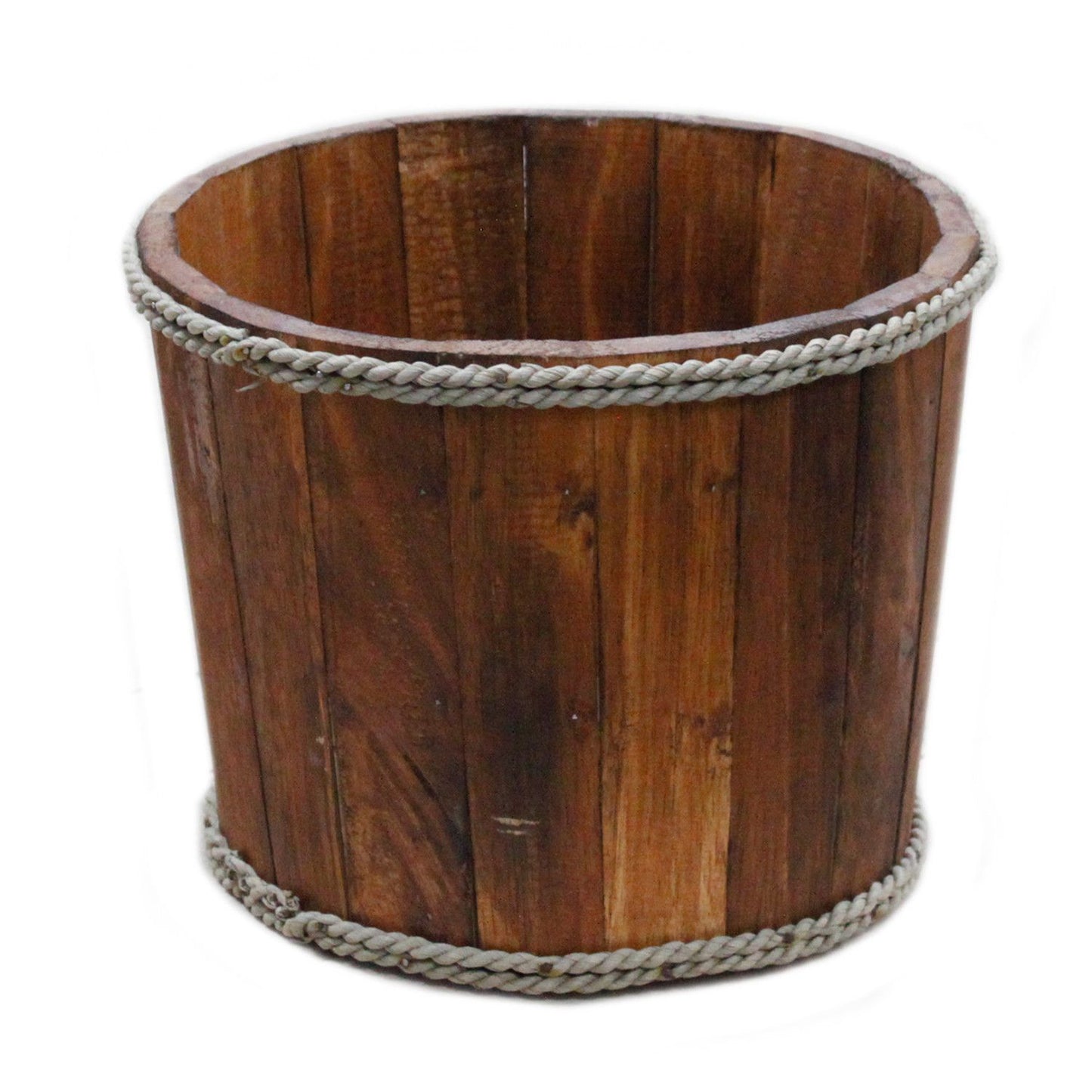 Small Wooden Storage Tub – Brown - Image small-wooden-storage-tub--brown-rds-147