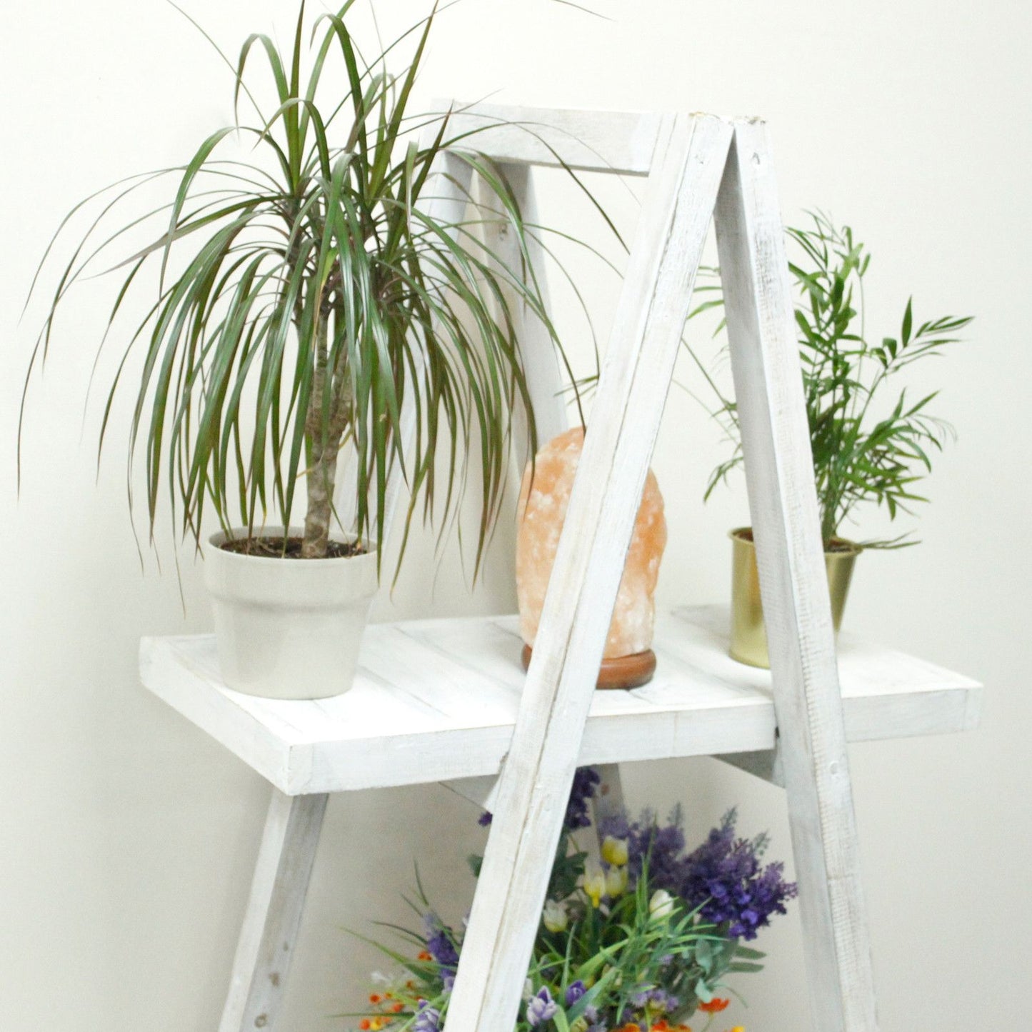 Folding Wooden A-Frame Shelf – Whitewash - Image folding-wooden-aframe-shelf--whitewash-rds-150