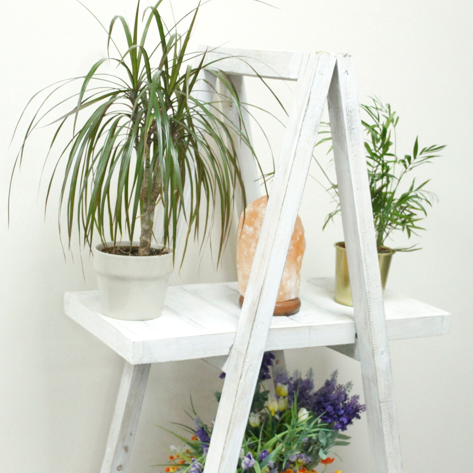 Folding Wooden A-Frame Shelf – Whitewash - Image folding-wooden-aframe-shelf--whitewash-rds-150