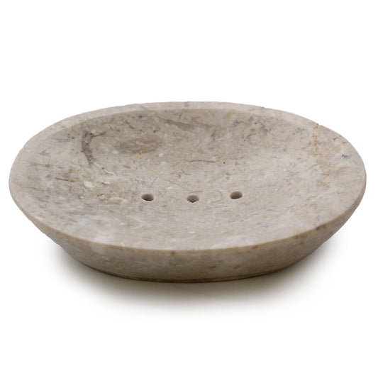 Classic Oval Cream Marble Soap Dish - Image classic-oval-cream-marble-soap-dish-ssd-10