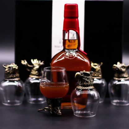 Gift Set of 6 Glasses (100ml) - Wild Forest Creatures - Antique Bronze - Image gift-set-of-6-glasses-100ml--wild-forest-creatures--antique-bronze-bbug-05