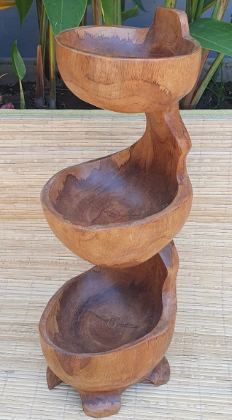 Teak Three Bowl Standing aprox 50cm - Image teak-three-bowl-standing-aprox-50cm-teakb-21