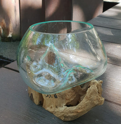 Molten Glass on Wood - Small Bowl - Image molten-glass-on-wood--small-bowl-mgw-01