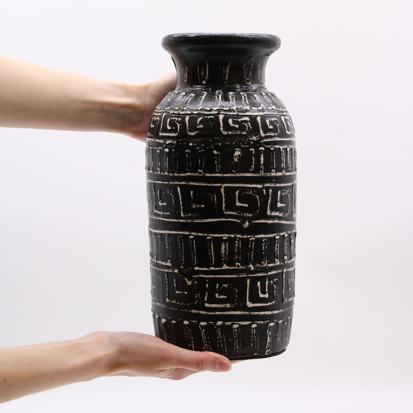 Greek Straight Vase - Chocolate - Image greek-straight-vase--chocolate-bcv-02