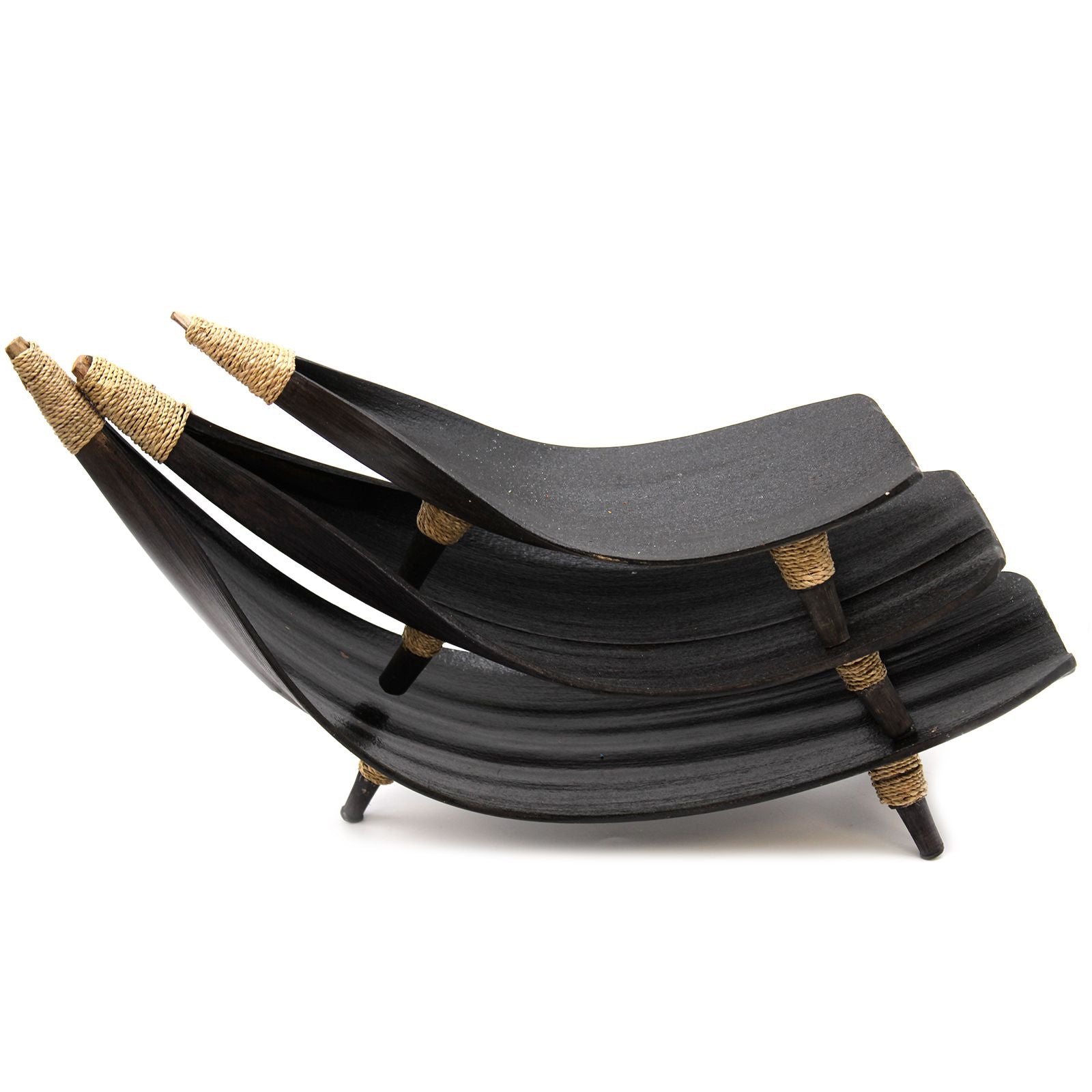 Coconut Leaf Fruit Bowl Set - Chocolate - Image coconut-leaf-fruit-bowl-set--chocolate-clfb-03