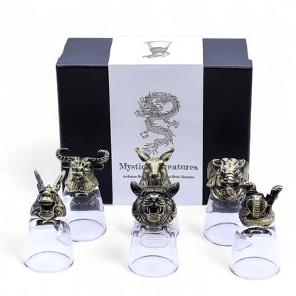 Gift Set of 6 Shot Glasses (50ml) - Mystical Creatures - Antique Bronze - Image gift-set-of-6-shot-glasses-50ml--mystical-creatures--antique-bronze-bbug-04
