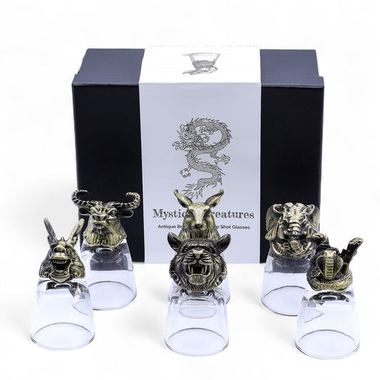 Gift Set of 6 Shot Glasses (50ml) - Mystical Creatures - Antique Bronze - Image gift-set-of-6-shot-glasses-50ml--mystical-creatures--antique-bronze-bbug-04