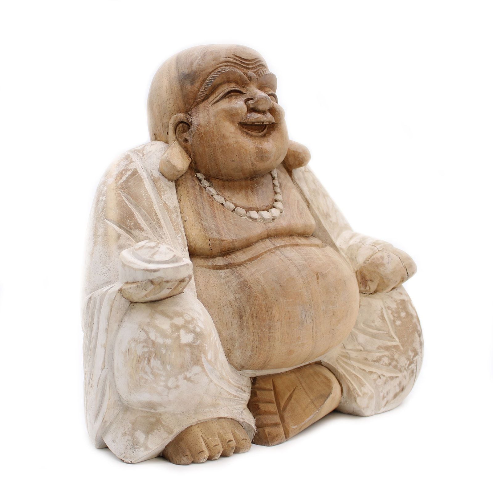 Happy Buddha - Whitewash 30cm - Image happy-buddha--whitewash-30cm-hcbs-13