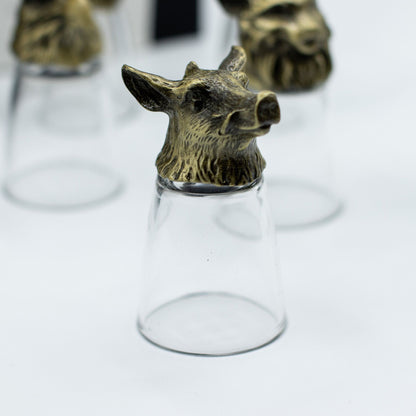 Gift Set of 12 Bottom Up Shot Glasses (25ml) - Forest & Mystical Creatures - Antique Bronze - Image gift-set-of-12-bottom-up-shot-glasses-25ml--forest--mystical-creatures--antique-bronze-bbug-01
