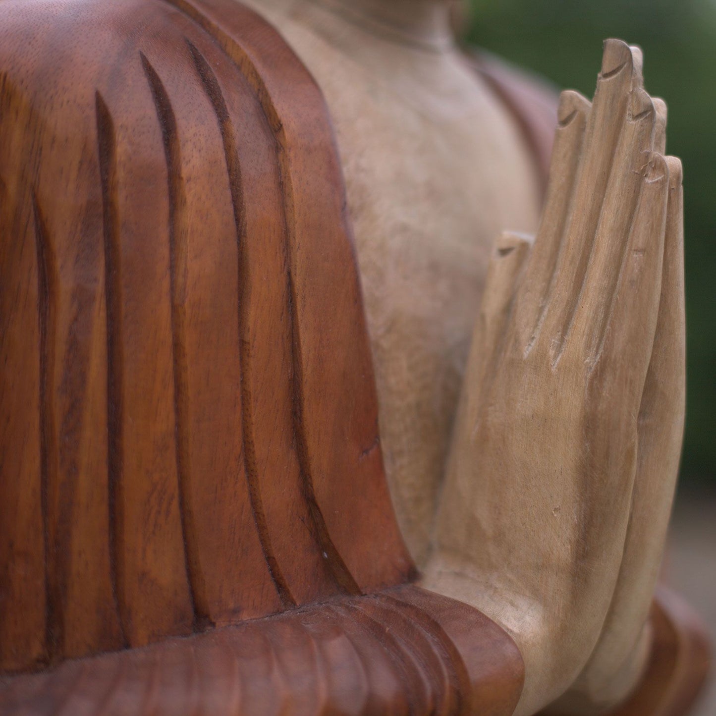 Hand Carved Buddha Statue - 25cm Thinking - Image hand-carved-buddha-statue--25cm-thinking-hcbs-01