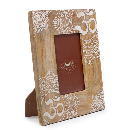 Med Mango Wood Picture Framel (for 10x15cm) 26x20x2cm - Mandala - White - Image med-mango-wood-picture-framel-for-10x15cm-26x20x2cm--mandala--white-mwpf-11