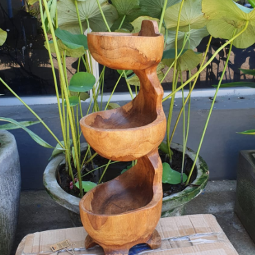 Teak Three Bowl Standing aprox 50cm - Image teak-three-bowl-standing-aprox-50cm-teakb-21