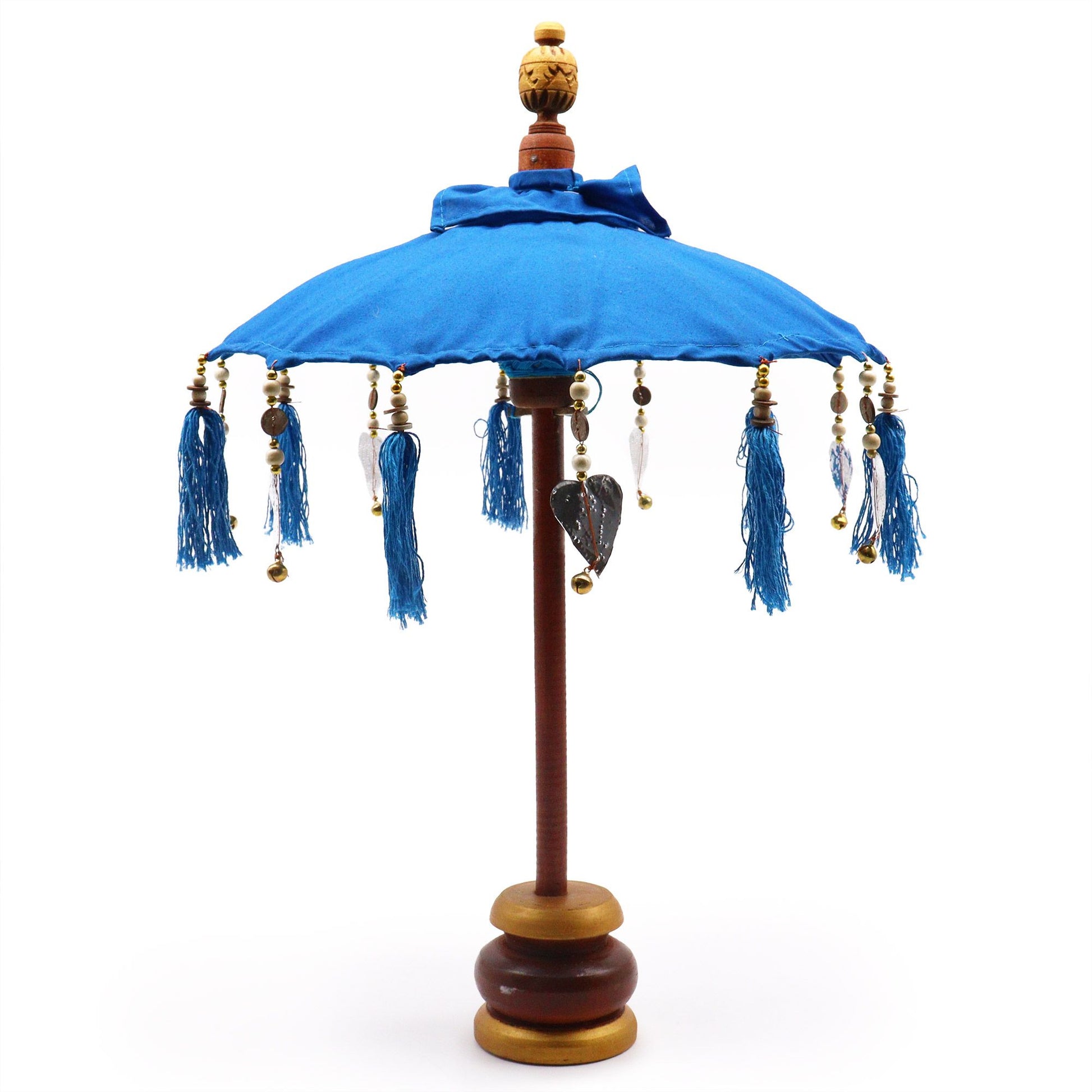 Bali Home Decor Parasol - Cotton - Turquoise- 40cm - Image bali-home-decor-parasol--cotton--turquoise-40cm-bpar-09