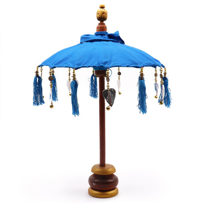 Bali Home Decor Parasol - Cotton - Turquoise- 40cm - Image bali-home-decor-parasol--cotton--turquoise-40cm-bpar-09