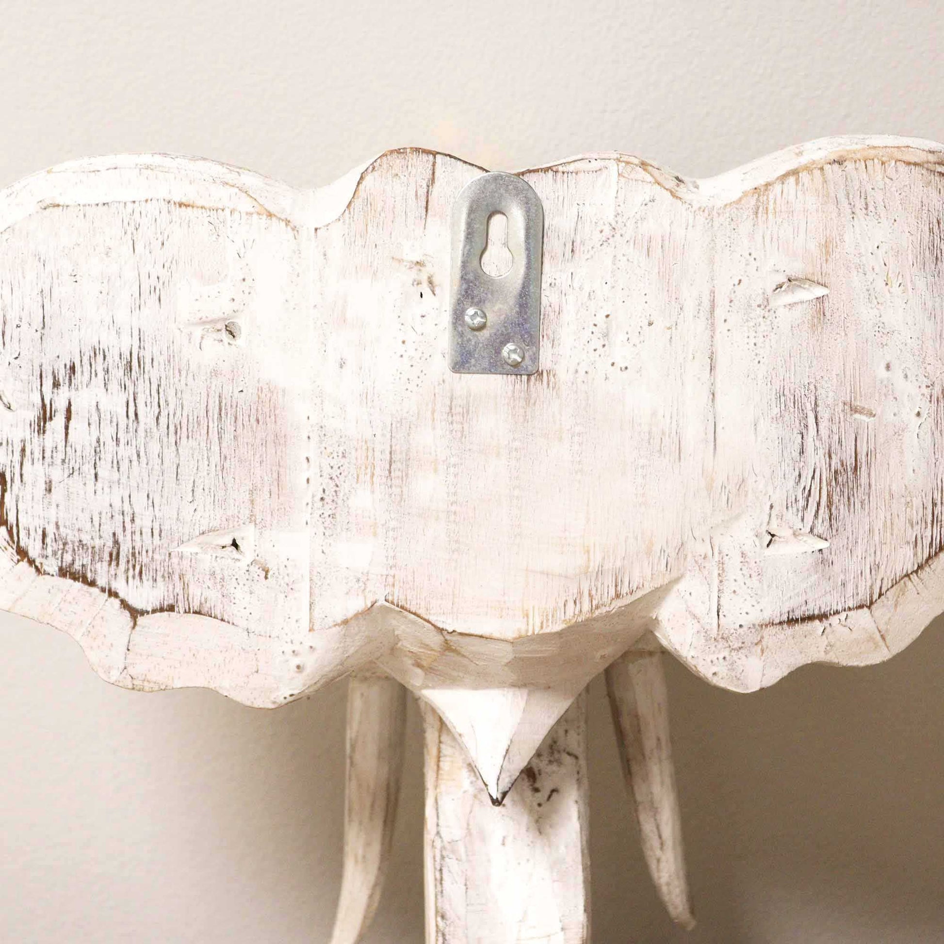 Large Elephant Head - Gold & Whitewash - Image large-elephant-head--gold--whitewash-vintep-03
