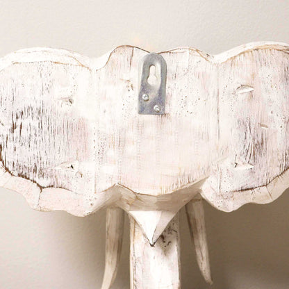 Large Elephant Head - Gold & Whitewash - Image large-elephant-head--gold--whitewash-vintep-03