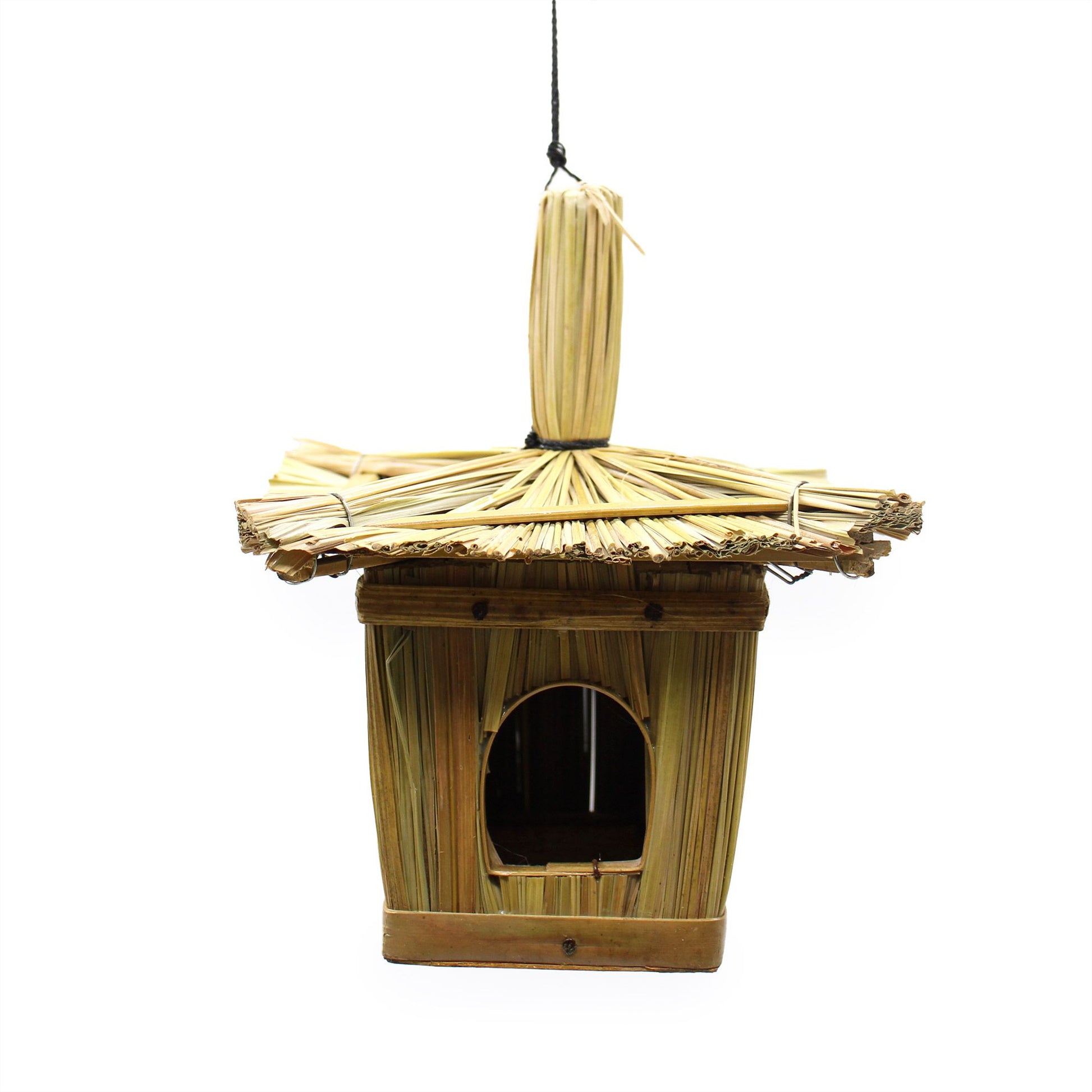 Small Square Seagrass Bird Box 18x13cm - Image small-square-seagrass-bird-box-18x13cm-birdb-02