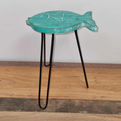Albasia Wood Fish Stand - Turquoise - Image albasia-wood-fish-stand--turquoise-hps-07