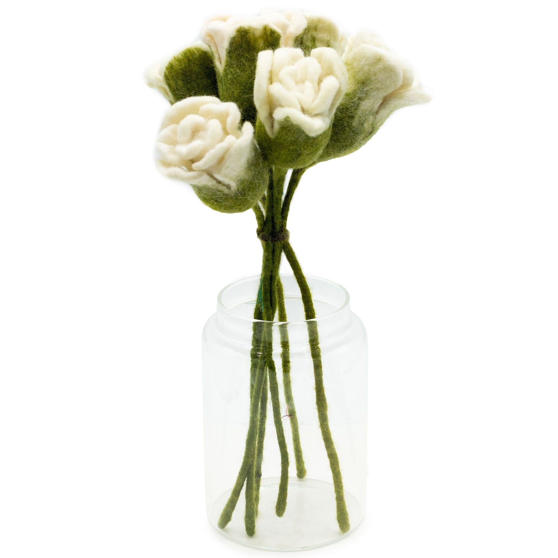 Felt Flowers - White Roses - Image felt-flowers--white-roses-ffow-03