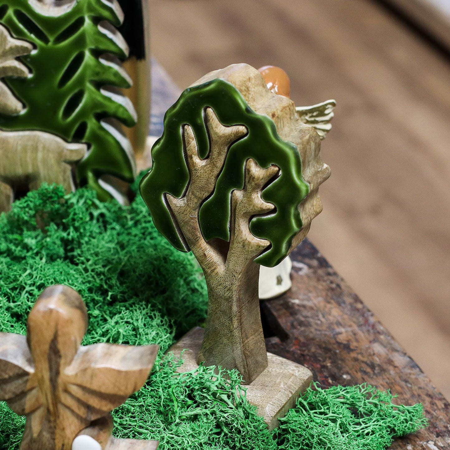 Lost in the Forrest -  Single Tree 3D Wooden Decoration - 20x10cm - Image lost-in-the-forrest---single-tree-3d-wooden-decoration--20x10cm-lif-06