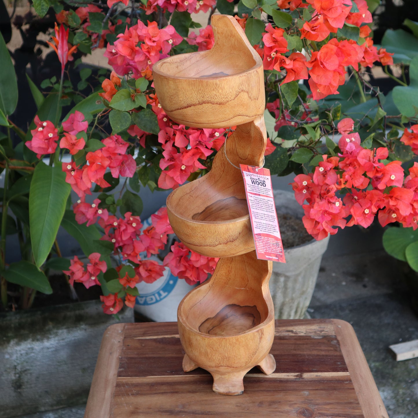Teak Three Bowl Standing aprox 50cm - Image teak-three-bowl-standing-aprox-50cm-teakb-21