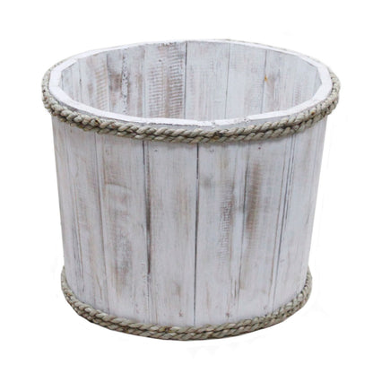 Small Wooden Storage Tub – Whitewash - Image small-wooden-storage-tub--whitewash-rds-148