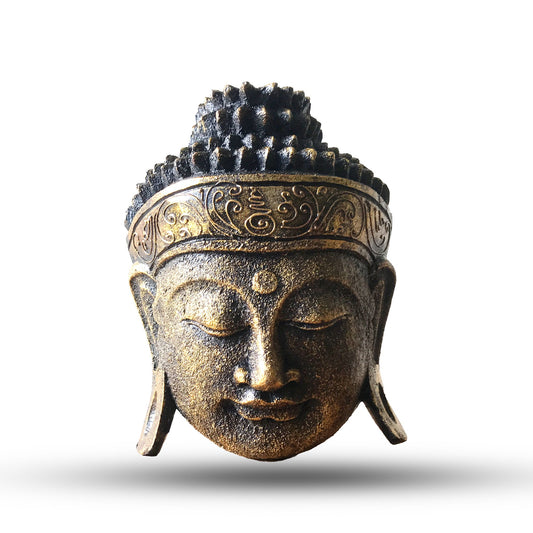 Home Decoration Buddha Head - 25cm - Gold Shine Finish - Image home-decoration-buddha-head--25cm--gold-shine-finish-hdbh-05