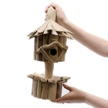Driftwood Birdbox - On Stand - Image driftwood-birdbox--on-stand-bbbox-07